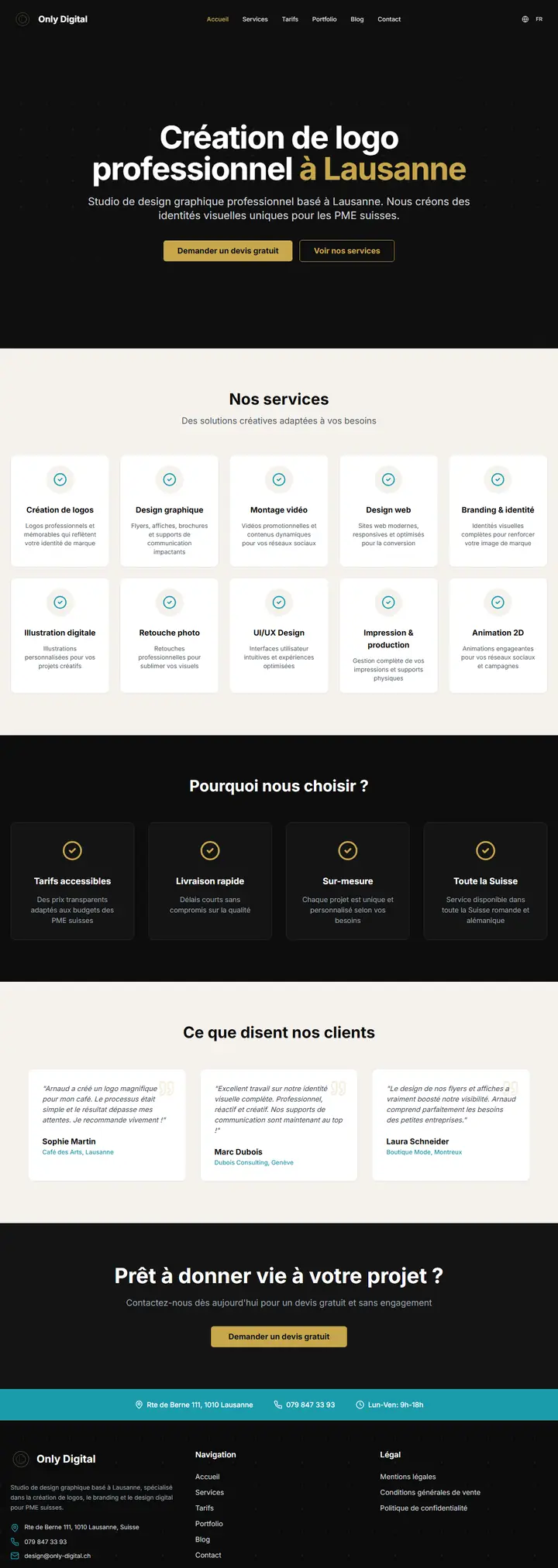 Schermata del sito design.only-digital.ch