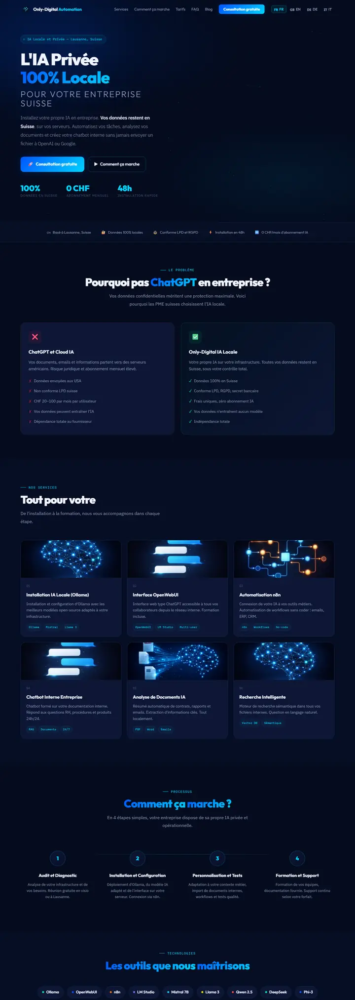 Schermata del sito ai-automation.only-digital.ch